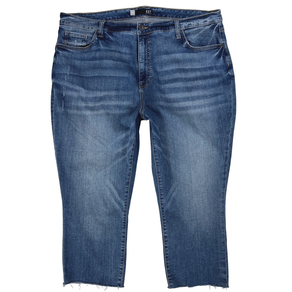 KUT from the Kloth Donna High Rise Ankle Jeans 22W 22 Plus 90s Minimalist 41